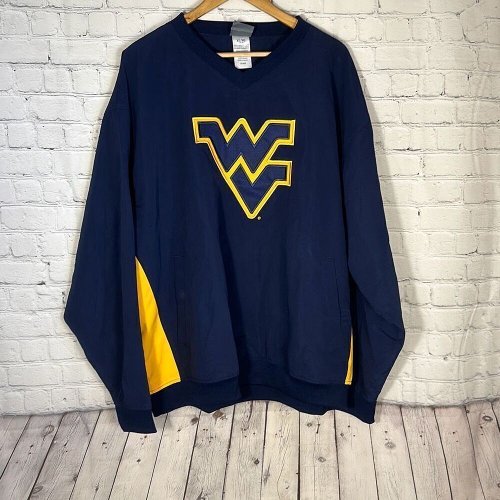 Knights Apparel Men’s West Virginia University WVU Vneck Windbreaker size XL